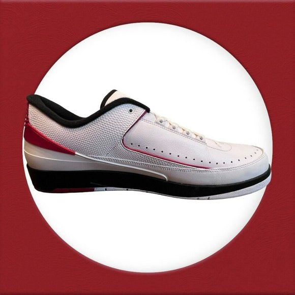 New Nike Air Jordan 2 Retro Low Chicago 2016 Sz 18 Red White Black OG 832819-101 - Picture 13 of 15